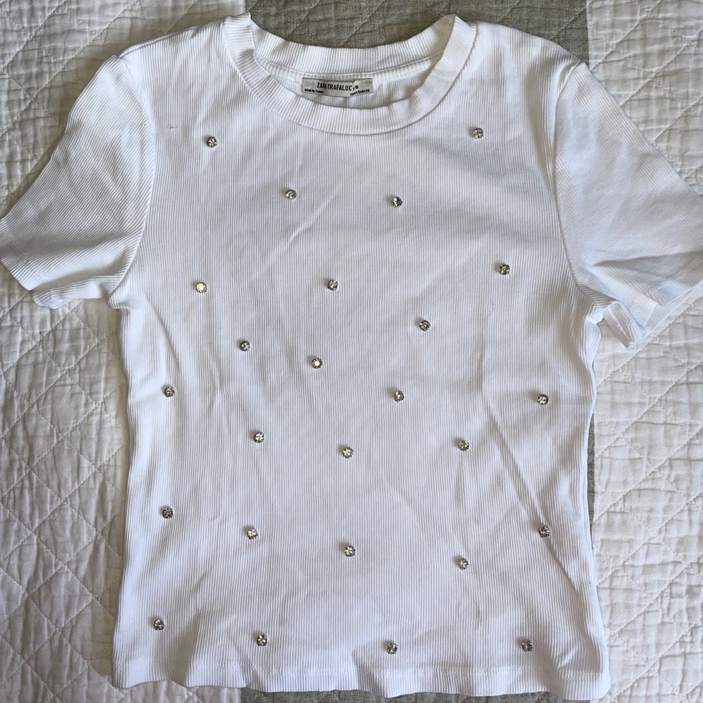 Zara white top